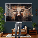 Abstract Longhorn Wall Art Canvas Print – Vintage Western by MyGreatCanvas | Canvas Wall Art Prints | Photo Prints & Wall Decor