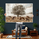 Texas Longhorn Cattle Wall Art, Rustic Western Ranch Canvas by MyGreatCanvas | Canvas Wall Art Prints | Photo Prints & Wall Decor
