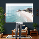 Aerial Beach Wall Art Canvas Print, Coastal Ocean Waves and by MyGreatCanvas | Canvas Wall Art Prints | Photo Prints & Wall Decor