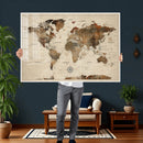 World Map Canvas Print – Framed Detailed Map of the World by MyGreatCanvas | Canvas Wall Art Prints | Photo Prints & Wall Decor