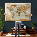 World Map Canvas Print – Detailed Map of the World Wall Art by MyGreatCanvas | Canvas Wall Art Prints | Photo Prints & Wall Decor