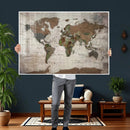 World Map Canvas Print – Framed Detailed Map of the World by MyGreatCanvas | Canvas Wall Art Prints | Photo Prints & Wall Decor