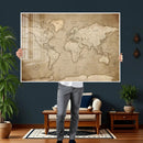 Colorful Watercolor World Map Canvas Wall Art – Framed by MyGreatCanvas | Canvas Wall Art Prints | Photo Prints & Wall Decor