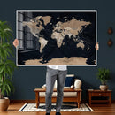 Grunge Wall Art World Map Canvas Print by MyGreatCanvas | Canvas Wall Art Prints | Photo Prints & Wall Decor