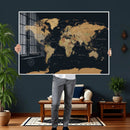 Framed Large World Map Wall Art Canvas Print – Stunning by MyGreatCanvas | Canvas Wall Art Prints | Photo Prints & Wall Decor