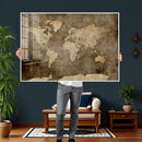 Dark Vintage World Map Canvas Wall Art Print, Antique Map by MyGreatCanvas | Canvas Wall Art Prints | Photo Prints & Wall Decor