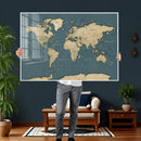 Minimal Vintage World Map Canvas Wall Art Print, Neutral by MyGreatCanvas | Canvas Wall Art Prints | Photo Prints & Wall Decor