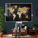 World Map Canvas Wall Art with Famous Landmarks – Framed by MyGreatCanvas | Canvas Wall Art Prints | Photo Prints & Wall Decor