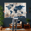 Rustic World Map Canvas Print – Framed Wall Art for Couples, by MyGreatCanvas | Canvas Wall Art Prints | Photo Prints & Wall Decor