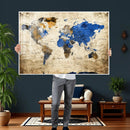World Map Canvas Print – Colorful Abstract Travel Map, by MyGreatCanvas | Canvas Wall Art Prints | Photo Prints & Wall Decor