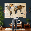 World Map Canvas Print – Framed Travel Map Wall Art for by MyGreatCanvas | Canvas Wall Art Prints | Photo Prints & Wall Decor
