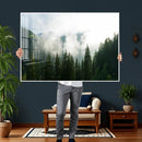 Misty Mountain Forest Canvas Print, Foggy Pine Trees Nature by MyGreatCanvas | Canvas Wall Art Prints | Photo Prints & Wall Decor