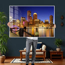 Boston Wall Art Canvas Print, Boston City Downtown Night by MyGreatCanvas | Canvas Wall Art Prints | Photo Prints & Wall Decor