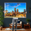 Boston Wall Art Canvas Print, Boston City Downtown Night by MyGreatCanvas | Canvas Wall Art Prints | Photo Prints & Wall Decor