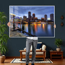 Boston Wall Art Canvas Print, Boston City Downtown Night by MyGreatCanvas | Canvas Wall Art Prints | Photo Prints & Wall Decor