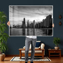 Chicago Wall Art Canvas Print, Chicago City Downtown Night by MyGreatCanvas | Canvas Wall Art Prints | Photo Prints & Wall Decor