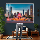Chicago Wall Art Canvas Print - Chicago City Downtown Night by MyGreatCanvas | Canvas Wall Art Prints | Photo Prints & Wall Decor
