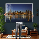 Chicago Wall Art Canvas Print - Chicago City Downtown Night by MyGreatCanvas | Canvas Wall Art Prints | Photo Prints & Wall Decor