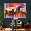 Chicago Wall Art Canvas Print - Chicago City Downtown Night by MyGreatCanvas | Canvas Wall Art Prints | Photo Prints & Wall Decor