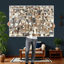 Abstract Longhorn Wall Art Canvas Print - Cow Animal Drawing by MyGreatCanvas | Canvas Wall Art Prints | Photo Prints & Wall Decor