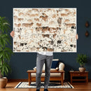 Farmhouse Longhorn Wall Art Canvas Print - Abstract Farm by MyGreatCanvas | Canvas Wall Art Prints | Photo Prints & Wall Decor