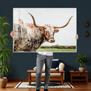 Texas Catle Longhorn Wall Art Canvas Print for Farmhouse by MyGreatCanvas | Canvas Wall Art Prints | Photo Prints & Wall Decor