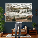 Snowy Mountain Landscape Wall Art Canvas Print, Alpine Pine by MyGreatCanvas | Canvas Wall Art Prints | Photo Prints & Wall Decor