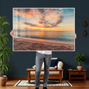 Sunset Beach Wall Art Canvas Print – Soft Coastal by MyGreatCanvas | Canvas Wall Art Prints | Photo Prints & Wall Decor