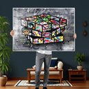 Graffiti Cube Abstract Street Art Wall Art Canvas Print by MyGreatCanvas | Canvas Wall Art Prints | Photo Prints & Wall Decor