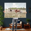 Texas Longhorn Cattle Wall Art Canvas Print: Western Ranch by MyGreatCanvas | Canvas Wall Art Prints | Photo Prints & Wall Decor
