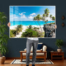 Tropical Beach Wall Art Canvas Print, Palm Tree Ocean by MyGreatCanvas | Canvas Wall Art Prints | Photo Prints & Wall Decor