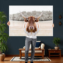 Texas Longhorn Bull Wall Art Canvas Print, Rustic Western by MyGreatCanvas | Canvas Wall Art Prints | Photo Prints & Wall Decor