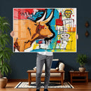 Basquiat Style Bull Graffiti Wall Art Canvas Print, Street by MyGreatCanvas | Canvas Wall Art Prints | Photo Prints & Wall Decor