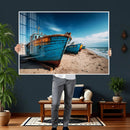 Coastal Fishing Boats Wall Art Canvas Print, Sunset Beach by MyGreatCanvas | Canvas Wall Art Prints | Photo Prints & Wall Decor