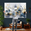 Large Abstract Flowers Wall Art Canvas Print – Gold and Blue by MyGreatCanvas | Canvas Wall Art Prints | Photo Prints & Wall Decor