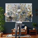 Abstract Floral Wall Art Canvas Print – Gold and Blue by MyGreatCanvas | Canvas Wall Art Prints | Photo Prints & Wall Decor