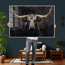 Abstract Longhorn Bull Wall Art Canvas Print – Rustic by MyGreatCanvas | Canvas Wall Art Prints | Photo Prints & Wall Decor