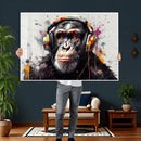 Dj Monkey Wall Art Canvas Print – Colorful Pop Art Banksy by MyGreatCanvas | Canvas Wall Art Prints | Photo Prints & Wall Decor