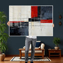 Navy Red Abstract Wall Art Canvas Print, Modern Luxury by MyGreatCanvas | Canvas Wall Art Prints | Photo Prints & Wall Decor