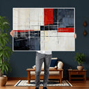 Navy Red Abstract Wall Art Canvas Print, Modern Luxury by MyGreatCanvas | Canvas Wall Art Prints | Photo Prints & Wall Decor