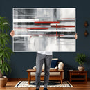 Gray Red Abstract Wall Art Canvas Print, Modern Abstract by MyGreatCanvas | Canvas Wall Art Prints | Photo Prints & Wall Decor