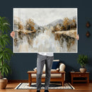 Abstract Landscape Wall Art Canvas Print, Modern Lake by MyGreatCanvas | Canvas Wall Art Prints | Photo Prints & Wall Decor