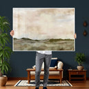 Muted Watercolor Hill Landscape Print — Beige Taupe Cloudy by MyGreatCanvas | Canvas Wall Art Prints | Photo Prints & Wall Decor