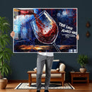 Red Wine Splash Abstract Wall Art Canvas Print, Modern Wine by MyGreatCanvas | Canvas Wall Art Prints | Photo Prints & Wall Decor