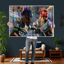 Graffiti Baseball Player Street Art Wall Art Canvas Print by MyGreatCanvas | Canvas Wall Art Prints | Photo Prints & Wall Decor