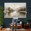 Neutral Abstract River Landscape Wall Art Canvas Print by MyGreatCanvas | Canvas Wall Art Prints | Photo Prints & Wall Decor