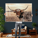 Texas Longhorn Wall Art Canvas Print – Western Cattle Ranch by MyGreatCanvas | Canvas Wall Art Prints | Photo Prints & Wall Decor