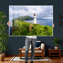 Coastal Lighthouse Wall Art Canvas Print, Cliffside Ocean by MyGreatCanvas | Canvas Wall Art Prints | Photo Prints & Wall Decor