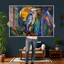 Colorful Heron Wall Art Canvas Print Tropical Bird Abstract by MyGreatCanvas | Canvas Wall Art Prints | Photo Prints & Wall Decor