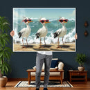 Funny Seagull Wall Art Canvas Print Beach Birds With by MyGreatCanvas | Canvas Wall Art Prints | Photo Prints & Wall Decor